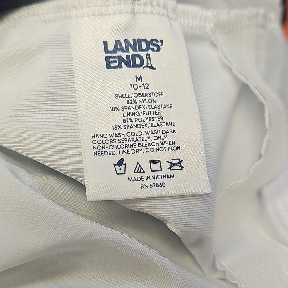 Lands' End Women's UPF 50 Full Coverage Geo Border Print High Neck - Picture 5 of 5
